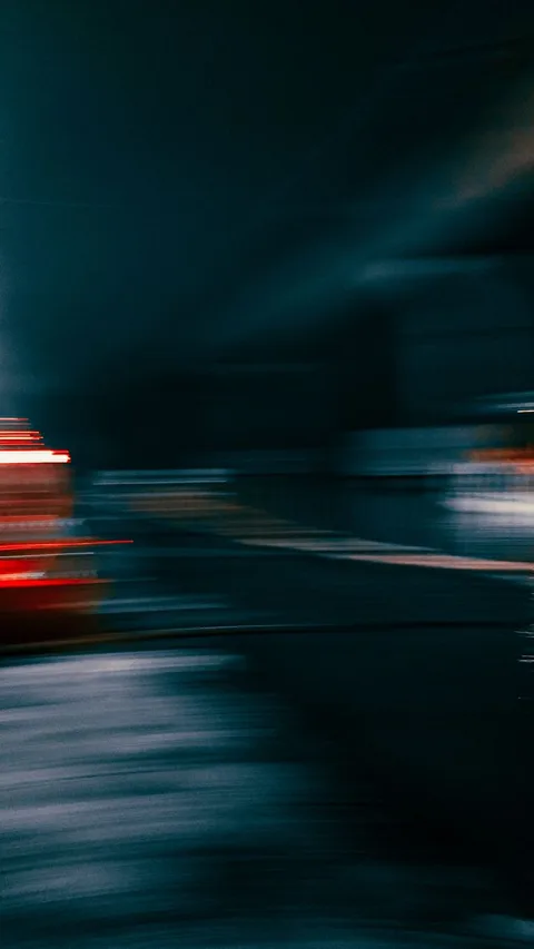 High speed blur motion light trails