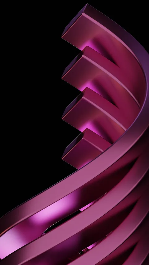 Abstract magenta 3D render illustrating provably fair Plinko verification